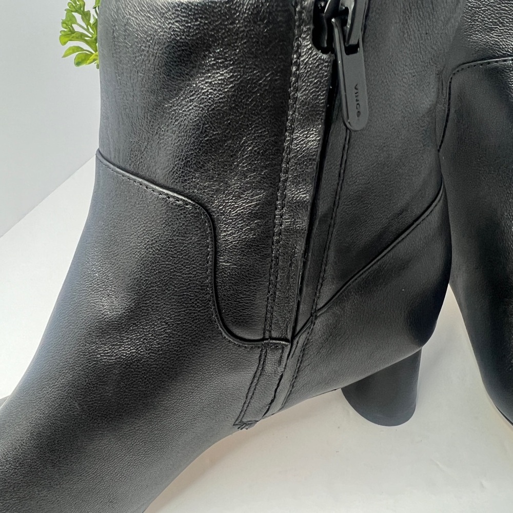 NEW Vince Hilda Leather Ankle Boots Black Size 5.5 - Picture 9 of 15
